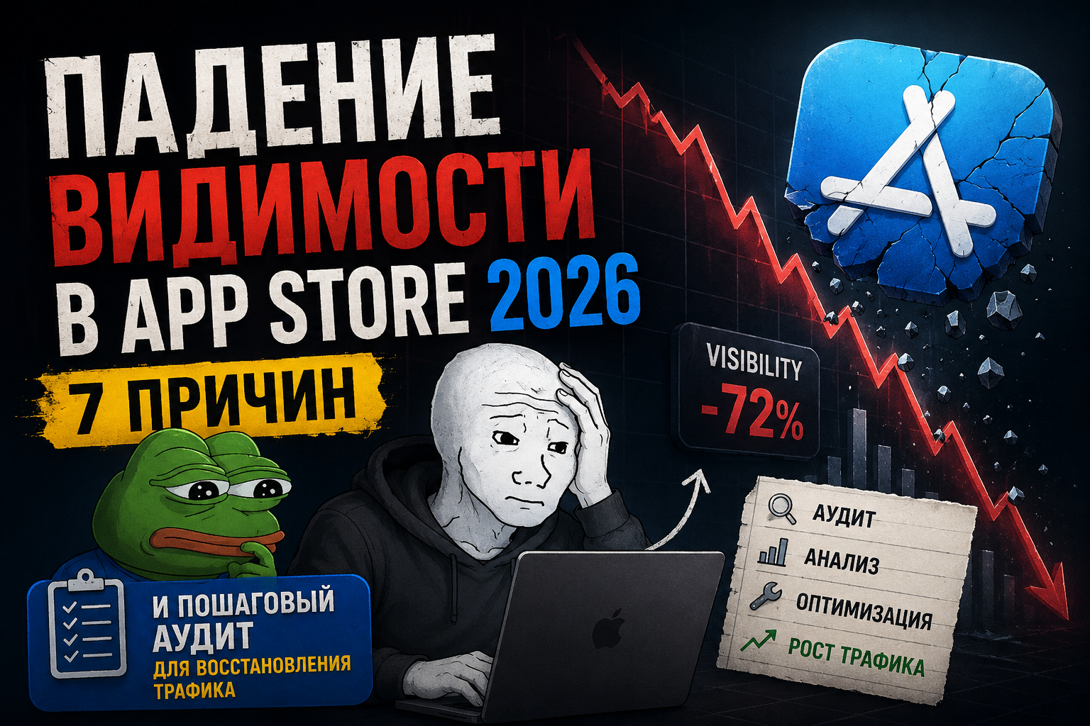 Падение видимости в App Store 2026: 7 причин и пошаговый аудит для восстановления трафика